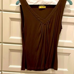 Brown v-neck tank